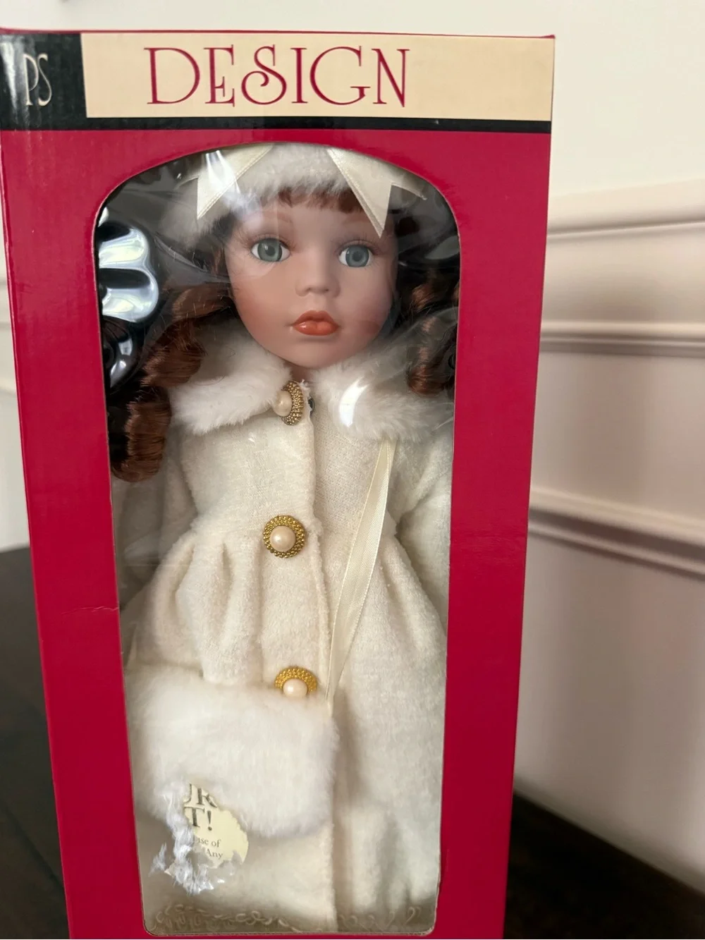 Emily Elizabeth ‘2001 Limited Edition Porcelain Doll, with stand by Design, PS